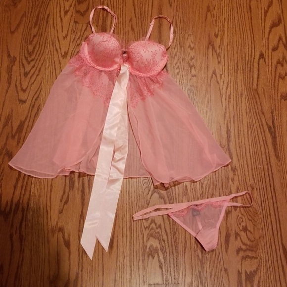 Victoria's Secret Other - NEW VS pink lace lingerie set